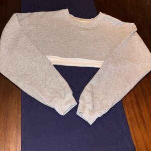Joah Brown Light Gray Crewneck Sweatshirt crop